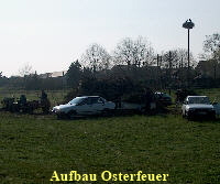 Aufbau Osterfeuer