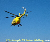 Christoph 33 beim Abflug